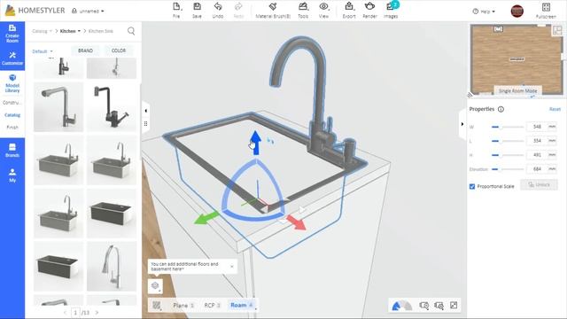 How to cut hole for sink in customized model смотреть онлайн