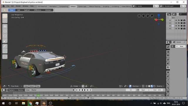 Blender 2.8 car rigged смотреть онлайн