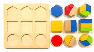 Геометрические Фигуры и Формы | Геометрия для Детей | Собираем Деревянный Пазл