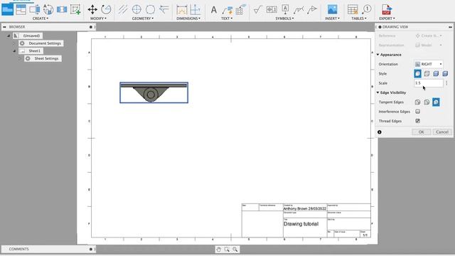 Fusion360 orthographic drawings walkthrough смотреть онлайн