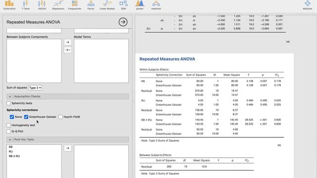 Tutorial REPEATED MEASURE ANOVA JAMOVI смотреть онлайн