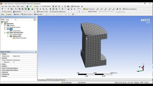 ANSYS Meshing - Sweep Method for rotating parts - 20 смотреть онлайн