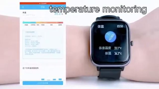 Body Temperature Heart Rate Smartwatch (T45S) смотреть онлайн
