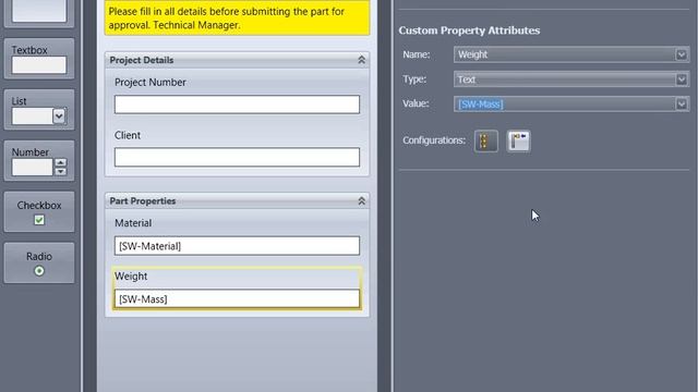 SolidWorks Property Tab Builder смотреть онлайн