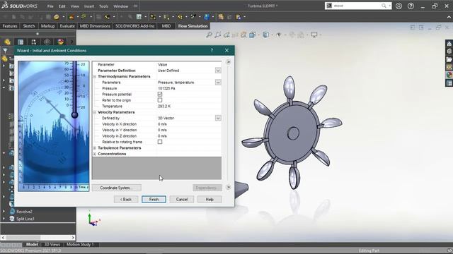 SOLIDWORKS Flow Simulation - Tutorial de análisis CFD de una turbina Pelton смотреть онлайн