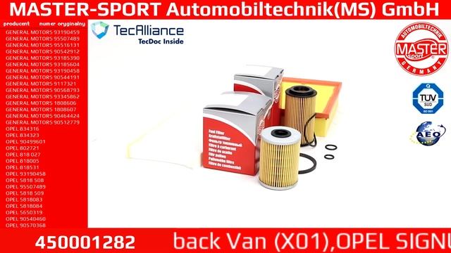 450001282 | FILTER SET | Master-Sport-Automobiltechnik (MS) GmbH смотреть онлайн