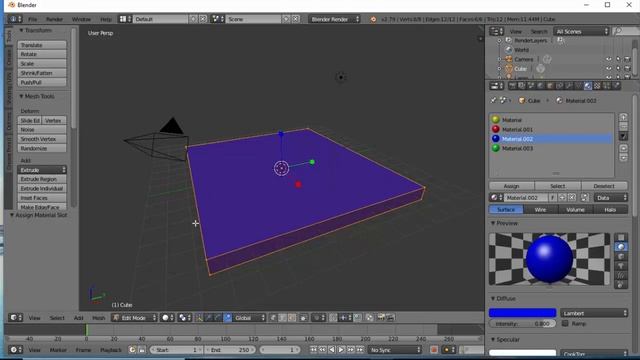 Change the size and the colour of an object in Blender – YouTube смотреть онлайн
