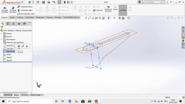 Design Tea spoon in solidworks. (Part of Surface tutorial in solidworks) смотреть онлайн