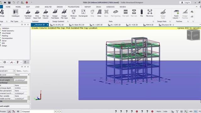 Pile Foundation Design in Tekla Structure Designer | Design of Pile Foundation in TSD смотреть онлайн