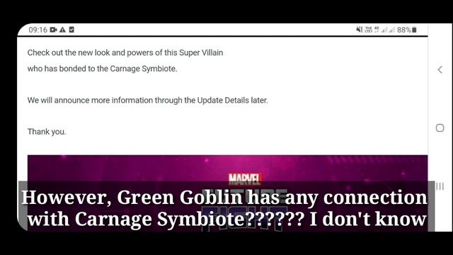 Green Goblin Carnage Symbiote Uniform With T3 Coming - Marvel Future Fight смотреть онлайн