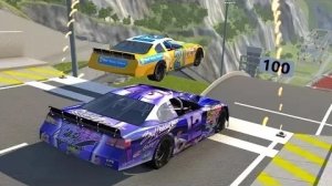 Скоростные прыжки и аварии #16 - BeamNG DRIVE