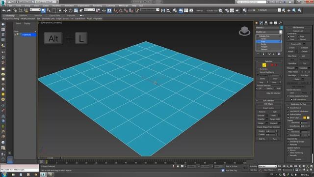 selection in edit poly part 1 - 3DS Max смотреть онлайн