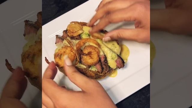 Deep Fried Loaded Baked Potato