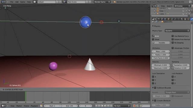 Blender 2.6 Tutorial - Game Engine Physics - Part 6 смотреть онлайн