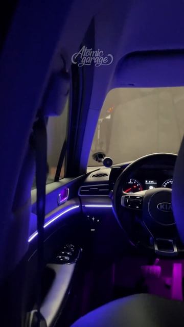 Контурная, светодиодная подсветка салона KIA K5 смотреть онлайн