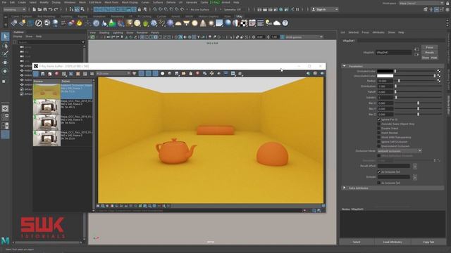 Maya Vray | Professional secret of adding detail in 3D renders using Ambient Occlusion OCC Pass смотреть онлайн