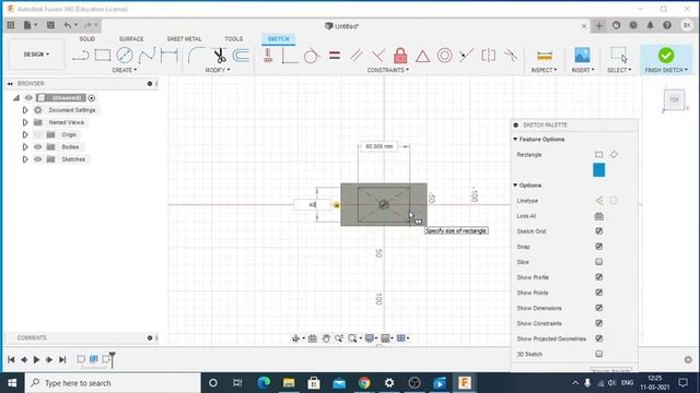 hollow rectangular section in fusion 360