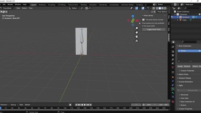 Blender pose library not showing in 3.5 to 4.02 // lets fix it. смотреть онлайн