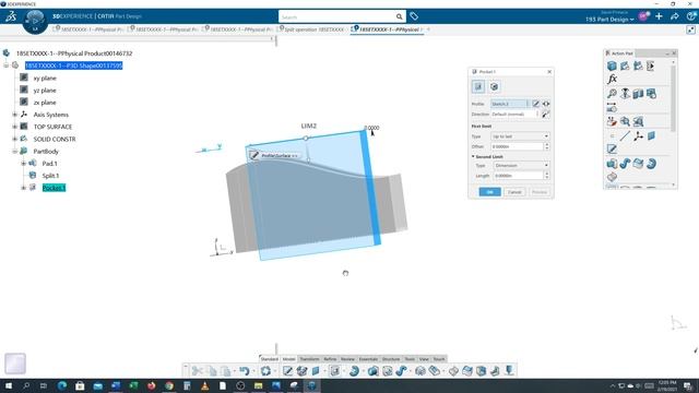 Create second pocket demo CATIA 3DExperience смотреть онлайн