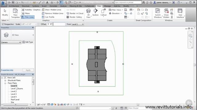 Revit Architecture 2017 tutorial (Advanced Presentation) #3 - Generating Views with 3D Camera смотреть онлайн