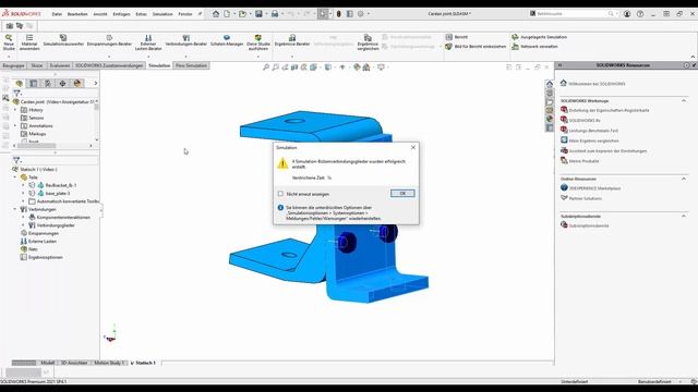 SOLIDWORKS Simulation - Automatische Verbindungsglieder смотреть онлайн