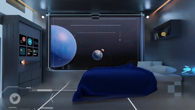 Simple Sci-Fi Bedroom in Blender3D смотреть онлайн
