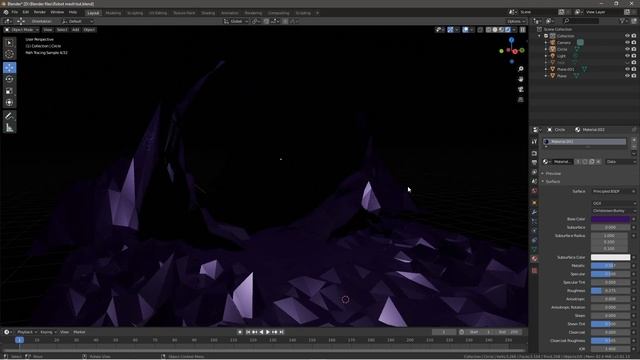 Blender 2.8+ Low-Poly Growing Crystal Environment With mist (Eevee/Cycles) смотреть онлайн