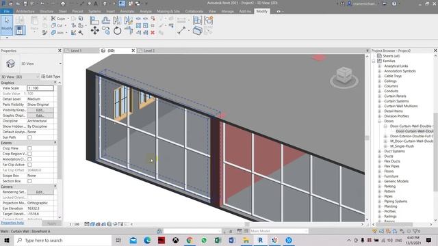 How to Delete Mullion in Curtain Wall in Revit смотреть онлайн