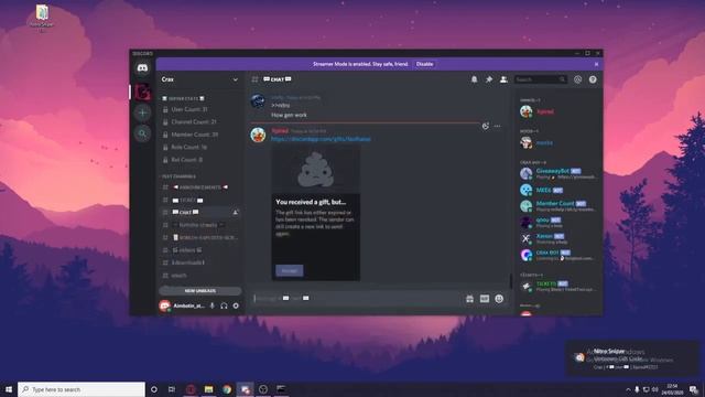 How To Get Discord Nitro For Free! Nitro Sniper смотреть онлайн