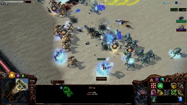 Starcraft 2 - Direct Strike. Nuestro aliado hace acechadores contra inmortales смотреть онлайн
