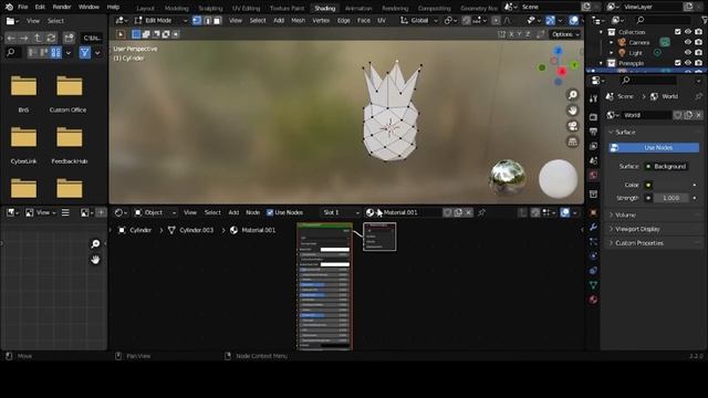 Low Poly Pineapple Blender Tutorial