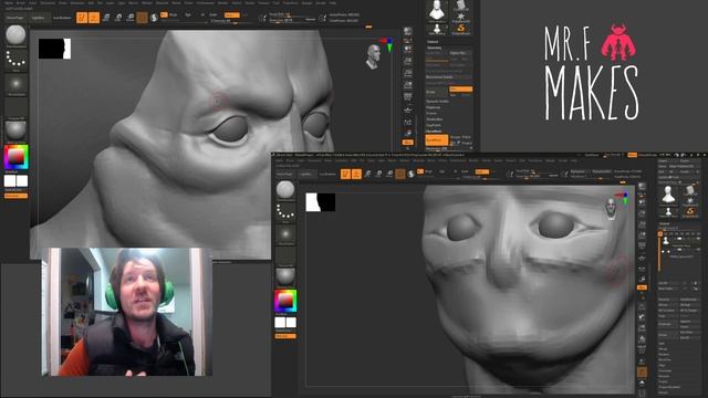 Helping my mate get started in ZBrush character sclpture смотреть онлайн