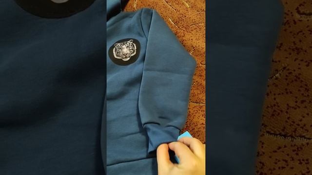 Распаковка синего детского костюма на змейке с тигром с начесом смотреть онлайн
