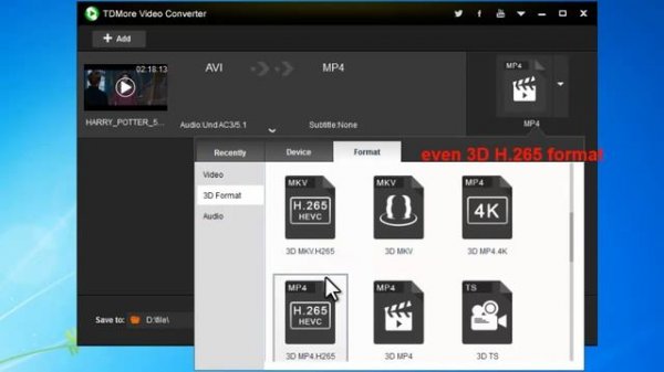 How to convert video to H.265 format video?