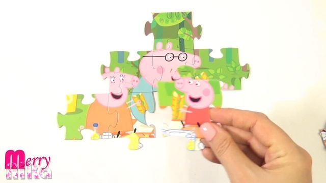 Пикник с муравьями - собираем пазл для детей Свинка Пеппа | Merry Nika смотреть онлайн