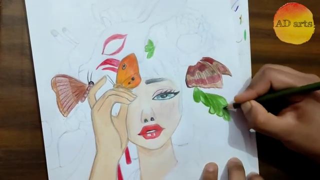 Speed Drawing Anime Girl In Kimono dress смотреть онлайн