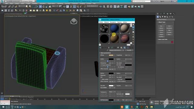 Pick material , Create new balls, More than one material in one object смотреть онлайн