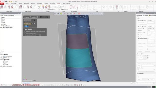 Boundary Fit Surface - Geomagic Design X смотреть онлайн