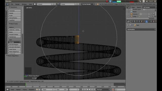 Blender Beginners Tutorial: Create A Simple 3d Spring. смотреть онлайн