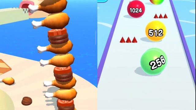 Sandwich Runner | Ball Run 2048 - All Levels Game Video Gameplay смотреть онлайн