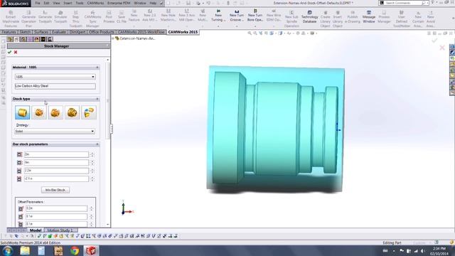 CAMWorks - New in 2015: New Turning Features and Stock Part Mode смотреть онлайн