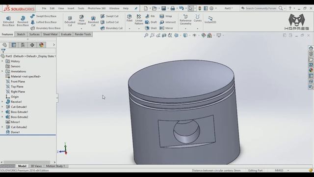V12 ENGINE Part 4| Piston | Solidworks Tutorial | 1080p 🚗😎 смотреть онлайн