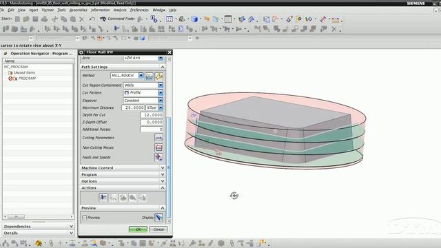 NX 8.5 - 8 Create a Floor Wall IPW operation DTM смотреть онлайн