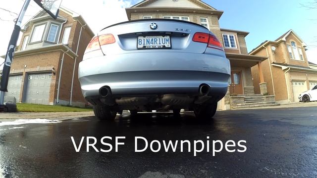 BMW E92 335xi - Stock Downpipes vs VRSF Downpipes смотреть онлайн