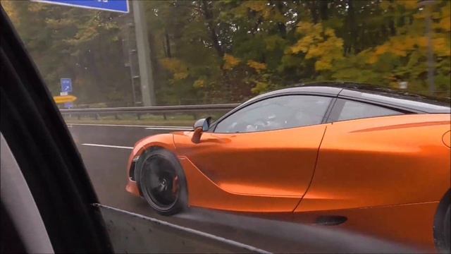 Chasing a Row of Mclaren | Autobahn, Start Up's, BUGATTI Chiron, 600 LT | Munich смотреть онлайн
