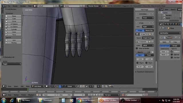 Blender Female Mesh Part 4 смотреть онлайн