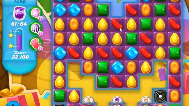 Candy Crush Soda Saga Level 1480 - NO BOOSTERS смотреть онлайн