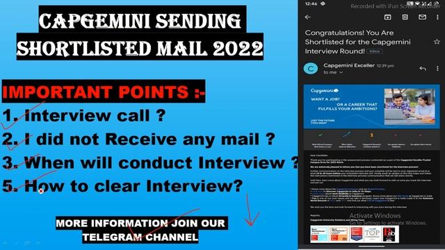 ⏩ Capgemini Sending Shortlisted Mail/Interview mail 🔥 How to Crack? capgemini interview calls 2022 смотреть онлайн