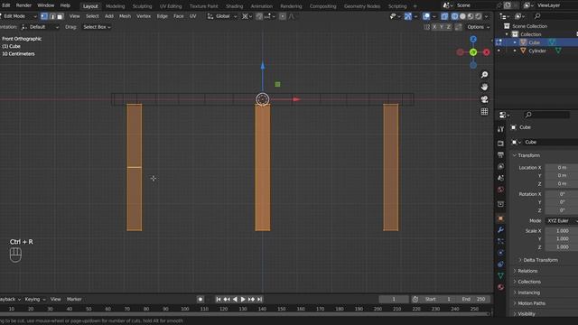 how to use Pivot point in Blender make round table in Blender смотреть онлайн