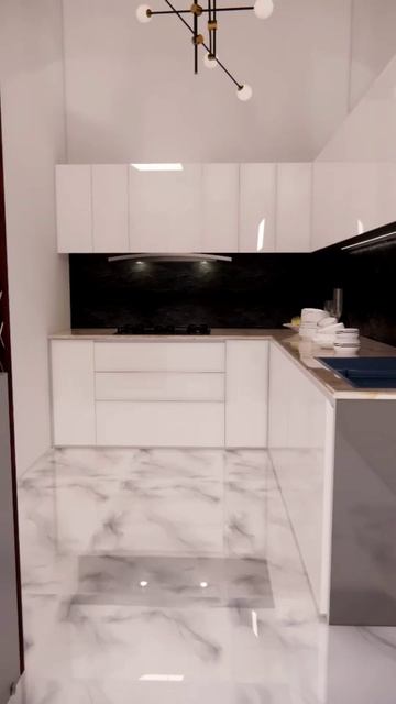 Kitchen Design | Design in Sketchup | Render in Enscape | Kitchen Interior Design | смотреть онлайн